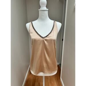 Generation Love Dallas Chain Tank Tan Brown Size XS